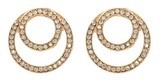 EARRING DOUBLE CIRCLE STUD GOLD