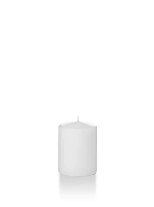 Candle Pillar White 2.25"X3"