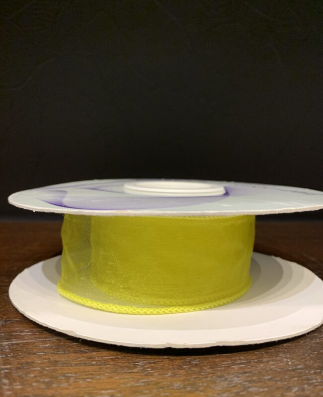 RIBBON WIRED SHEER YELLOW 50YD