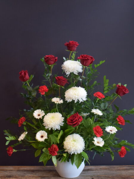 Boutique Funeral Arr Med. Red/White