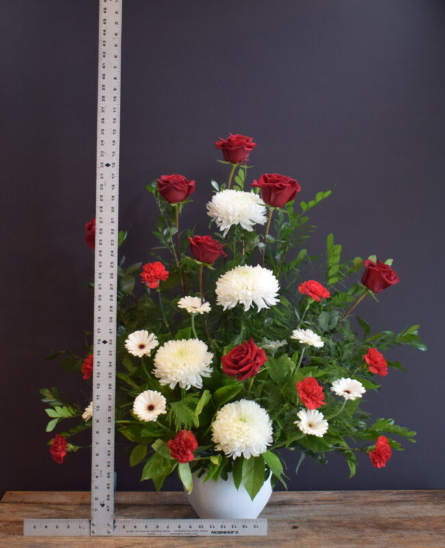 Boutique Funeral Arr Med. Red/White